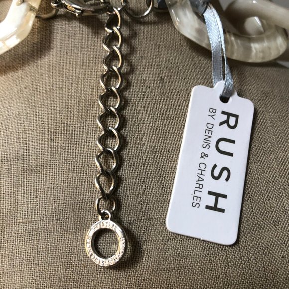 RUSH Ivory + Silver Choker Necklace - Picture 4 of 4